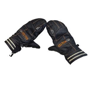 Vtg Celtek‎ Leather Mittens Gloves Size Medium Motorcycle Snowboarding Warm